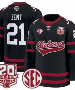 Tyler Zent Jersey #21  Alabama Crimson Tide 2025-26 Premium 20th Anniversary Patch Stitched