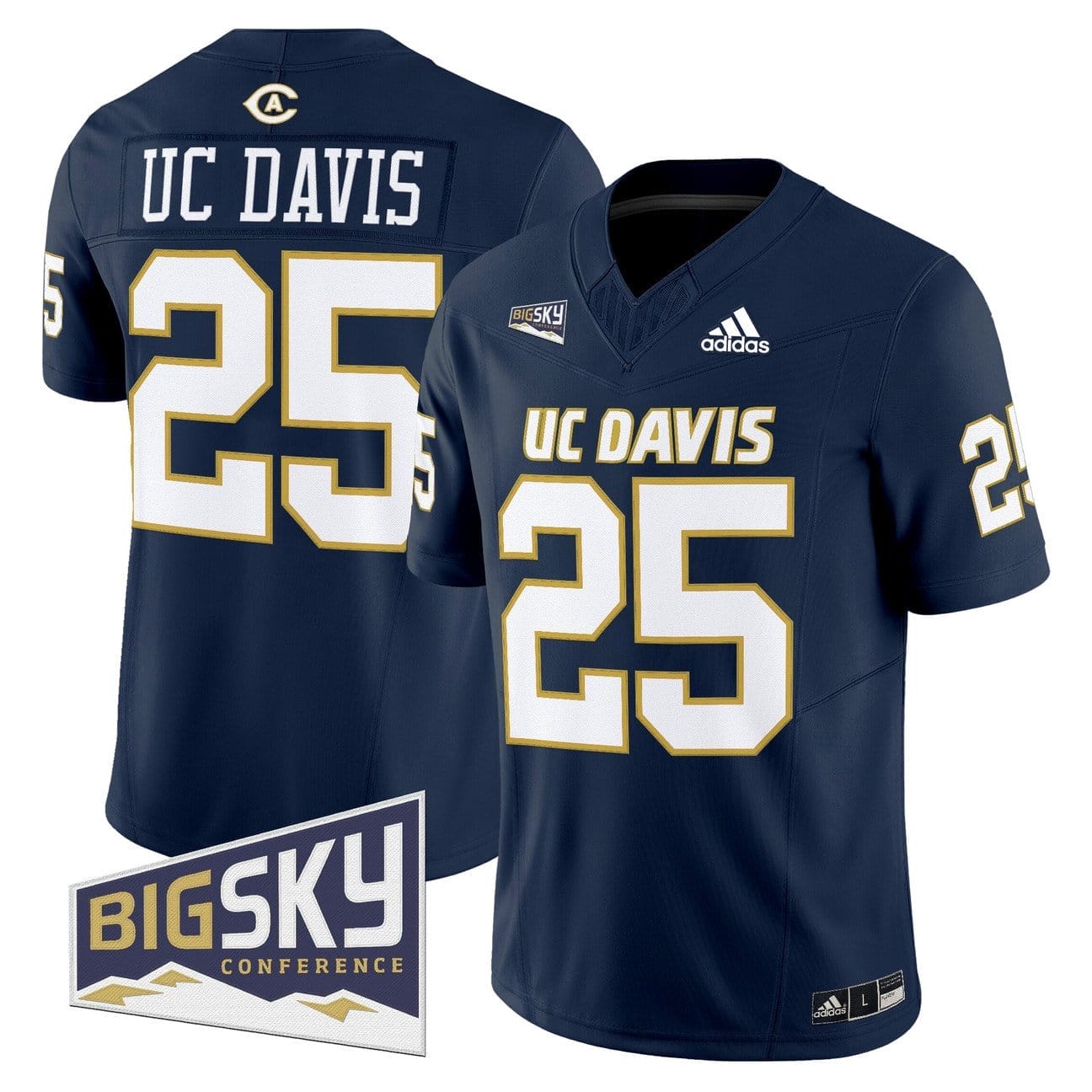 UC Davis Jersey #25 UC Davis Aggies 2025 Lake Tahoe Patch Stitched - Image 5