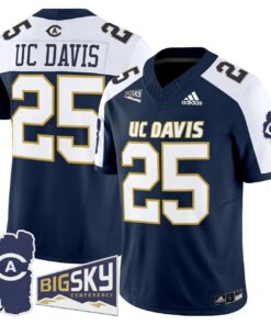 UC Davis Jersey 25 UC Davis Aggies 2025 Lake Tahoe Patch Stitched Navy Alter