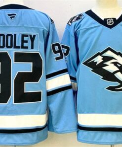 Utah #92 Logan Cooley Blue Stitched Jersey