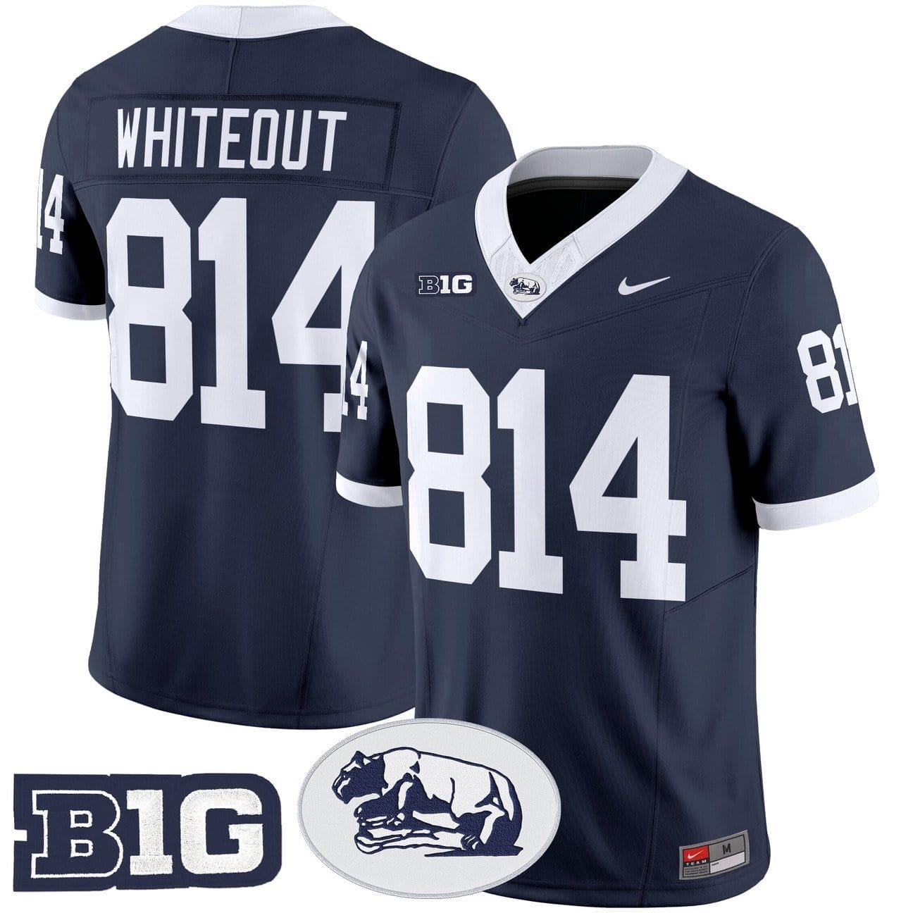 WHITEOUT Jersey #814 Penn State Nittany Lions 2025 Throwback Limited Stitched 2 WHITEOUT Jersey #814 Penn State Nittany Lions 2025 Throwback Limited Stitched - Image 2