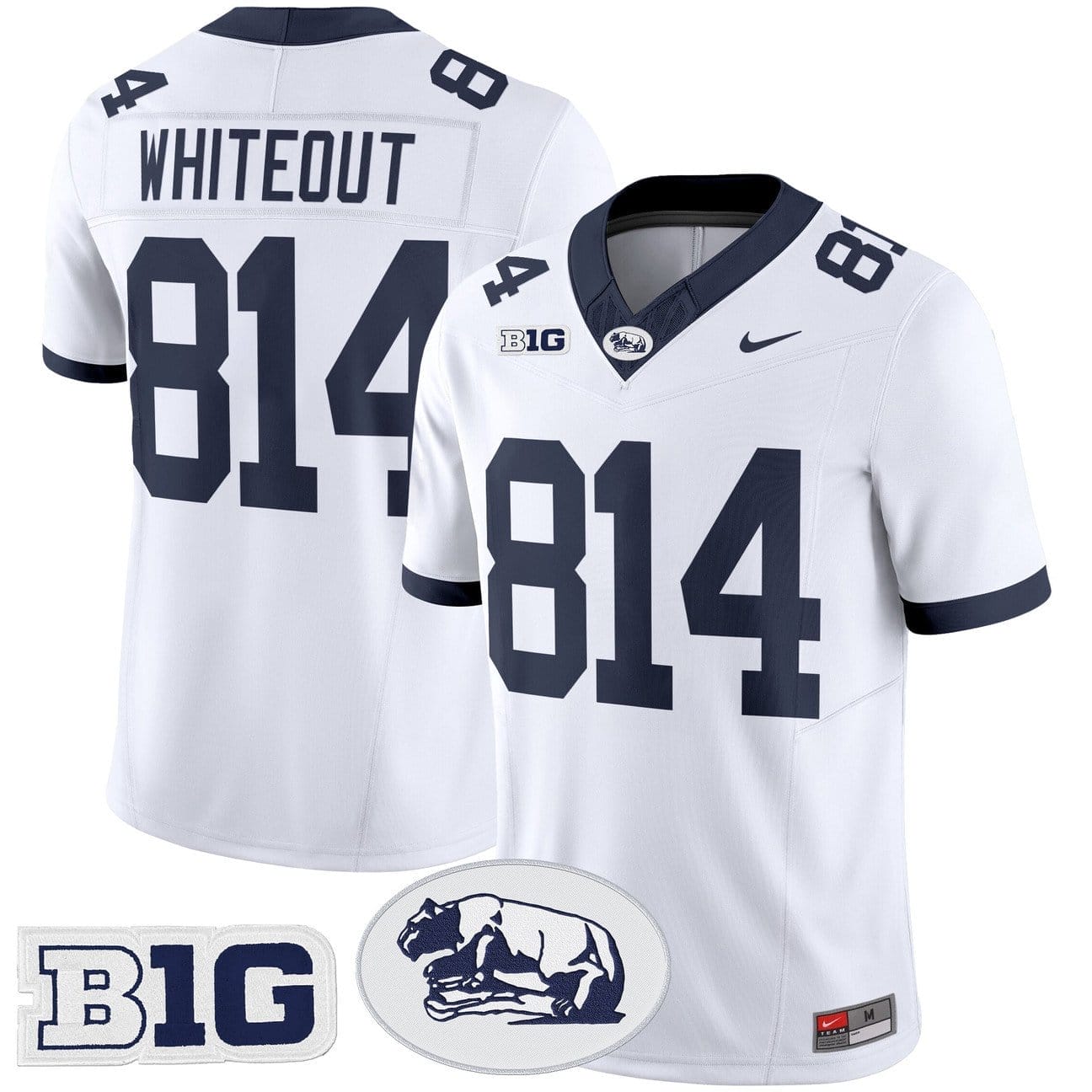WHITEOUT Jersey #814 Penn State Nittany Lions 2025 Throwback Limited Stitched 3 WHITEOUT Jersey #814 Penn State Nittany Lions 2025 Throwback Limited Stitched - Image 3