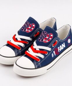 Washington NationalsLimited Print MLB Students Low Top Canvas Shoes Sport Sneakers