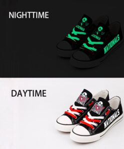 Washington Nationals Limited Print MLB Students Low Top Canvas Shoes Sport Sneakers 1