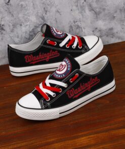Washington Nationals Limited Print Low Top Canvas Shoes Sport Sneakers For Men Women Fans