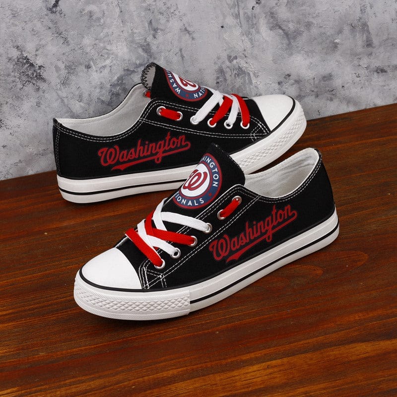 Washington Nationals Limited Print Low Top Canvas Shoes Sport Sneakers For Men Women Fans