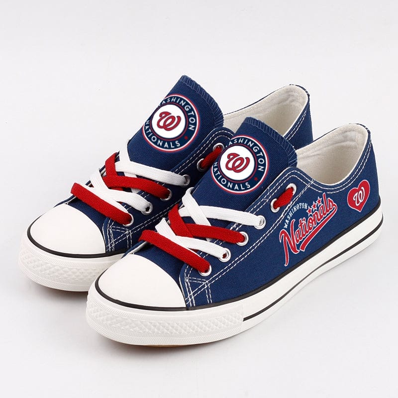 Washington Nationals Limited Print Low Top Canvas Shoes Sport Sneakers For Men Women Fans - Image 3