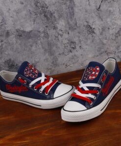 Alternative view of Washington Nationals Limited Print Low Top Canvas Shoes Sport Sneakers For Men Women Fans