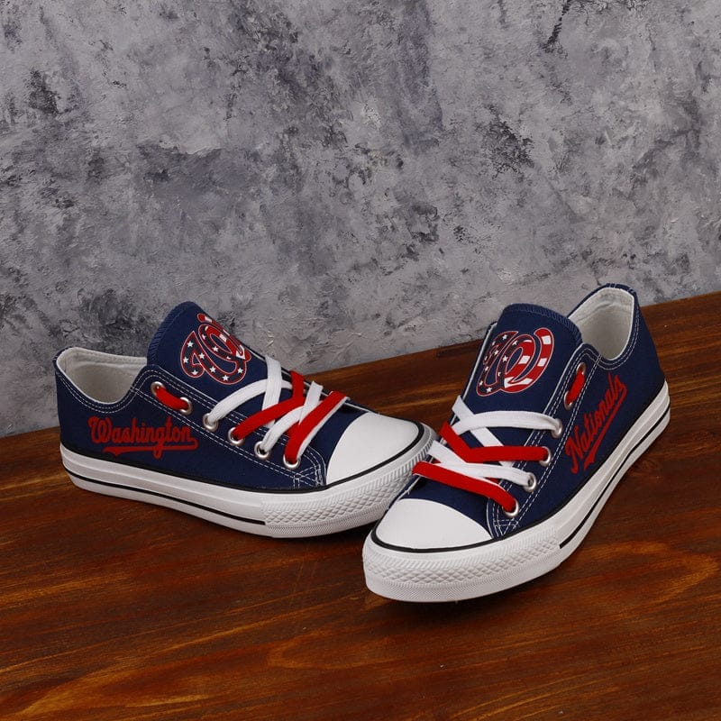 Washington Nationals Limited Print Low Top Canvas Shoes Sport Sneakers For Men Women Fans - Image 2