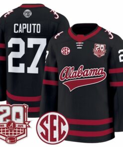 Will Caputo Jersey #27  Alabama Crimson Tide 2025-26 Premium 20th Anniversary Patch Stitched