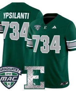 Ypsilanti Jersey #734 Eastern Michigan Eagles 2025 Limited Stitched 8 Ypsilanti Jersey 734 Eastern Michigan Eagles 2025 Limited Stitched Green