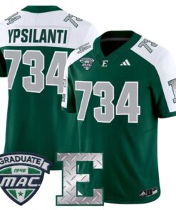 Ypsilanti Jersey #734 Eastern Michigan Eagles 2025 Limited Stitched 7 Ypsilanti Jersey 734 Eastern Michigan Eagles 2025 Limited Stitched Green Alter