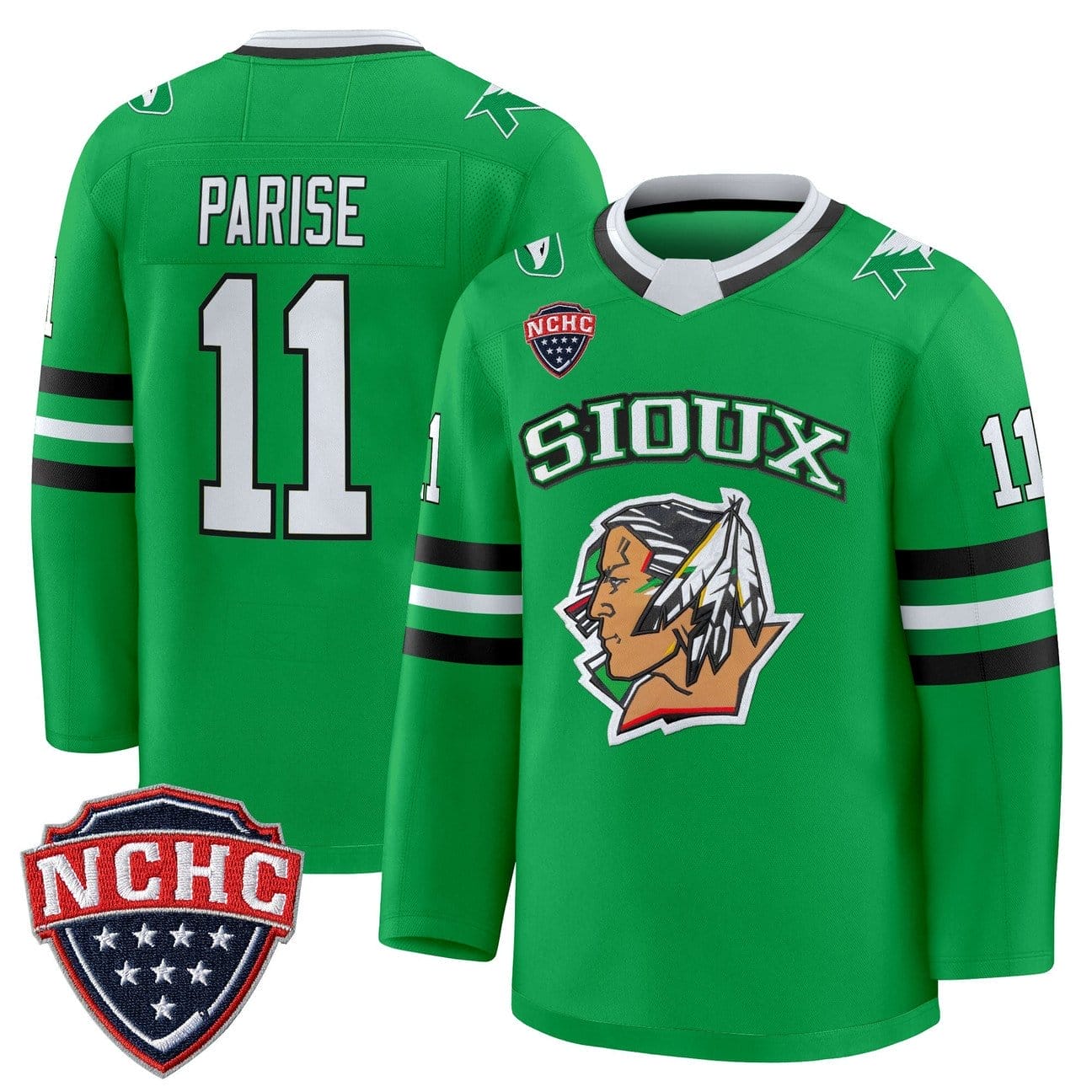 Zach Parise Jersey #11 North Dakota Fighting Hawks 2025-26 Stitched 2 Zach Parise Jersey #11 North Dakota Fighting Hawks 2025-26 Stitched - Image 2