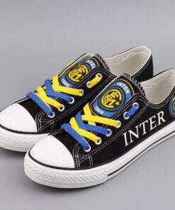 Alternative view of inter Football Club Internazionale Milano Low Top Canvas Sport Sneakers Shoes For Men Women Fans