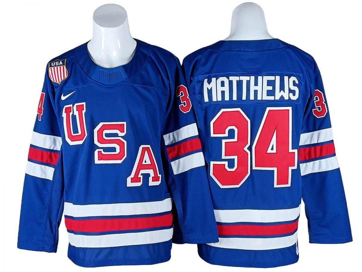 2026 Winter Olympics Team USA #34 Auston Matthews Blue Hockey Jersey Stitched 1 2026 Winter Olympics Team USA #34 Auston Matthews Blue Hockey Jersey Stitched
