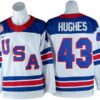2026WinterOlympicsTeamUSA 43QuinnHughesWhiteHockeyJersey