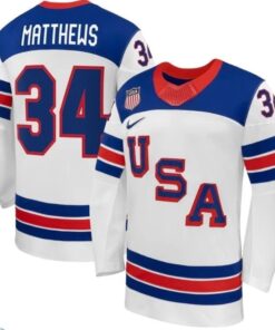 Auston Matthews Jersey Team USA Winter Olympics 2026 Hockey Premium STITCHED White