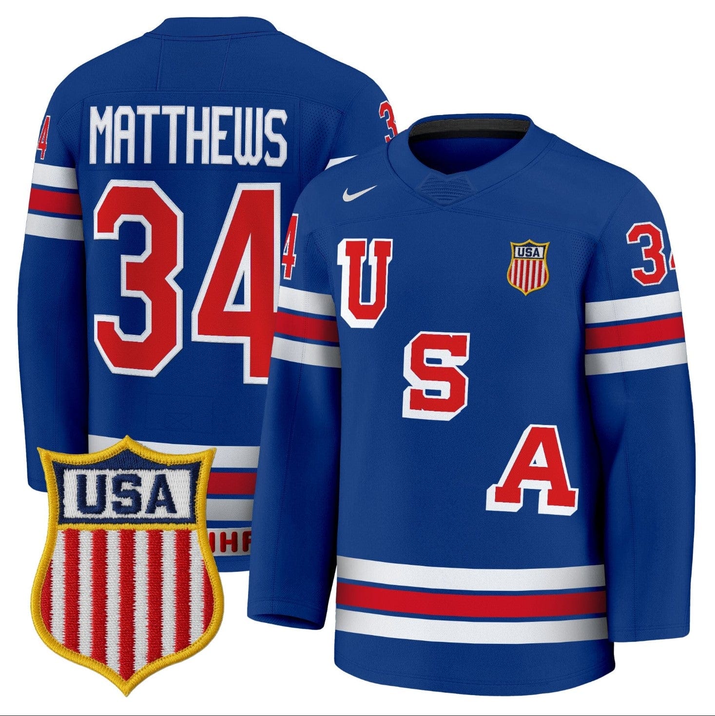 AustonMatthewsJersey 34USAOlympic2026PremiumHockeyStitched