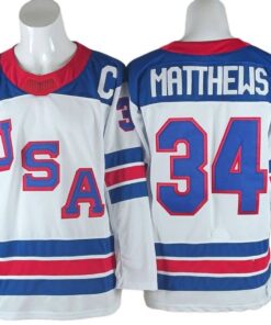 Alternative view of Auston Matthews Jersey #34 Winter Olympics Team USA 2026 Hockey Stitched