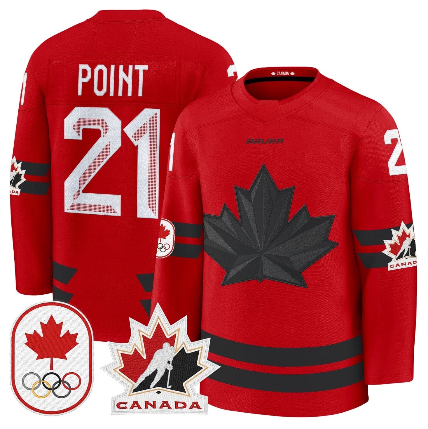 Brayden Point Jersey #21 Canada Olympic Premium Hockey Stitched 2 Brayden Point Jersey #21 Canada Olympic Premium Hockey Stitched - Image 2