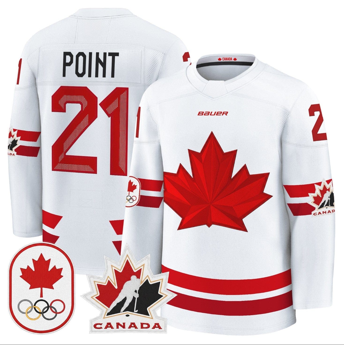 Brayden Point Jersey #21 Canada Olympic Premium Hockey Stitched 3 Brayden Point Jersey #21 Canada Olympic Premium Hockey Stitched - Image 3