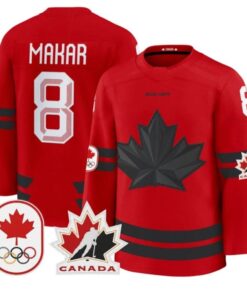 Alternative view of Cale Makar Jersey #8 Canada Olympic 2026 Premium Hockey All Stitched