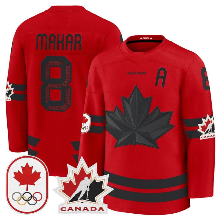 Cale Makar Jersey #8 Canada Olympic Premium Hockey 2026 Stitched 2 Cale Makar Jersey #8 Canada Olympic Premium Hockey 2026 Stitched - Image 2