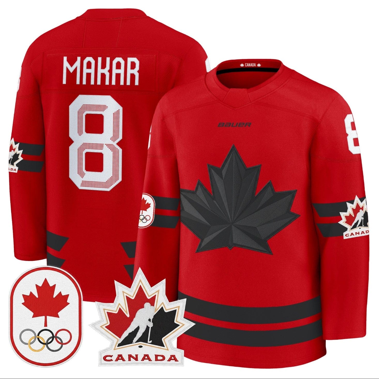 Cale Makar Jersey #8 Canada Olympic Premium Hockey Stitched 2 Cale Makar Jersey #8 Canada Olympic Premium Hockey Stitched - Image 2