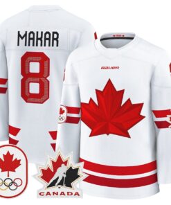 Cale Makar Jersey #8 Canada Olympic Premium Hockey Stitched 6 Cale Makar Jersey 8 Canada Olympic Premium Hockey Stitched White