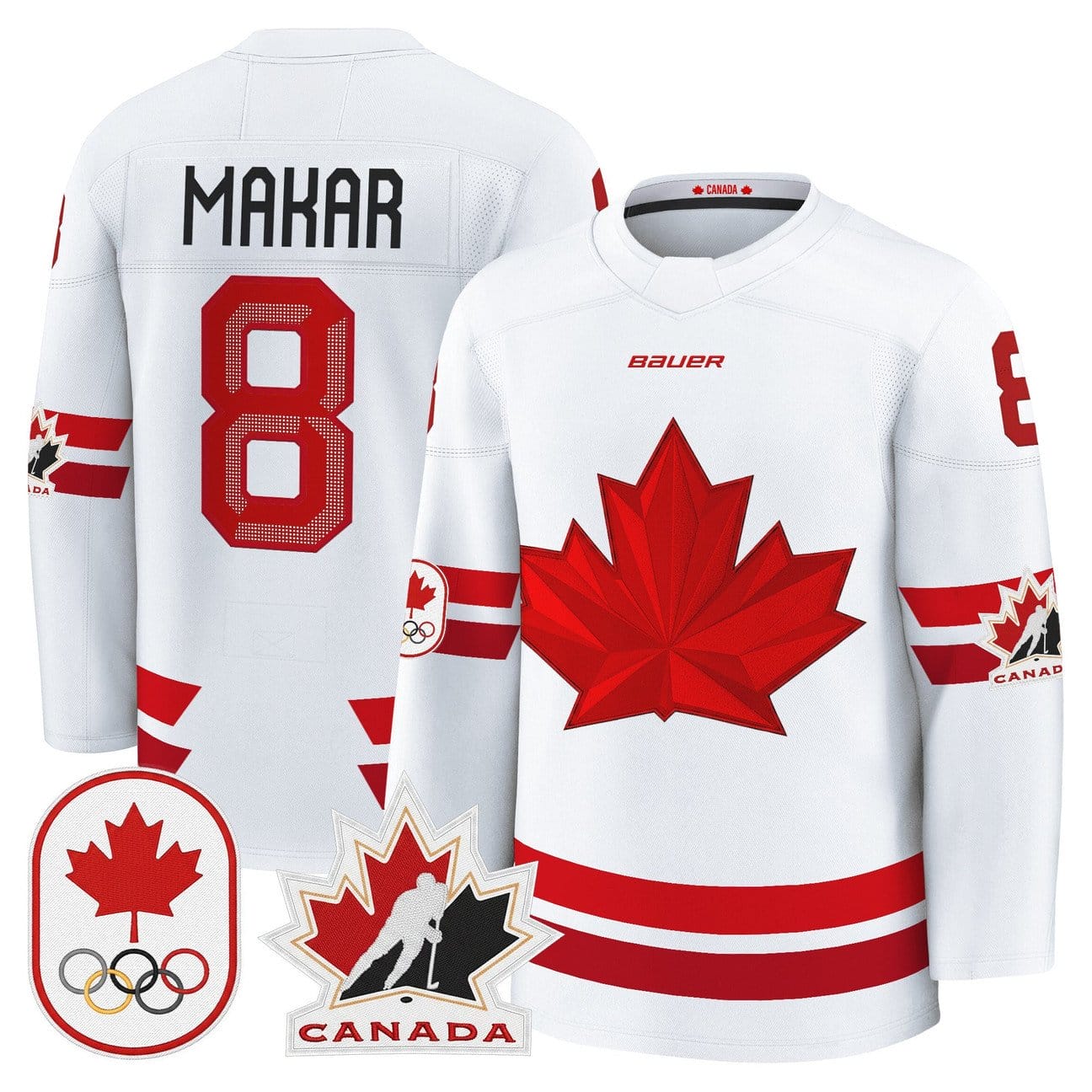 Cale Makar Jersey #8 Canada Olympic Premium Hockey Stitched 3 Cale Makar Jersey #8 Canada Olympic Premium Hockey Stitched - Image 3