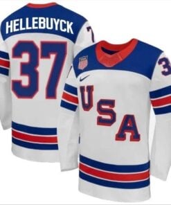 Connor Hellebuyck Jersey Team USA Winter Olympics 2026 Hockey White STITCHED