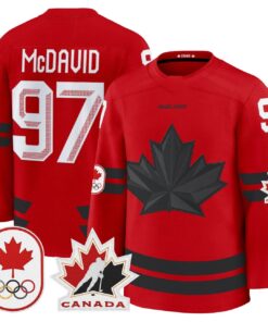 Connor McDavid Jersey 97 Canada Olympic Premium Hockey Stitched Red