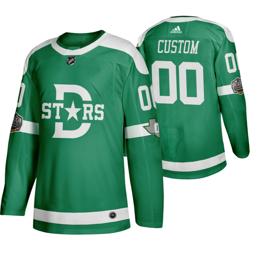 Custom Dallas Stars Jersey Name And Number 2020 Winter Green Classic Retro NHL 4 Custom Dallas Stars Jersey Name And Number 2020 Winter Green Classic Retro NHL