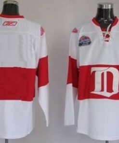 Custom Detroit Red Wings Jersey Name And Number White Winter Classic
