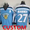 Custom Finland Jersey Name And Number Light Blue Vintage Throwback Team 1