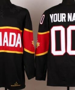 Custom Olympics Canada Jersey Name And Number 2014 Black