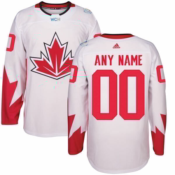 Custom Olympics Canada Jersey Name And Number 2016 White Hockey World Cup of Hockey Premier 4 Custom Olympics Canada Jersey Name And Number 2016 White Hockey World Cup of Hockey Premier