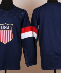 Custom Olympics USA Jersey Name And Number 2014 Navy Blue