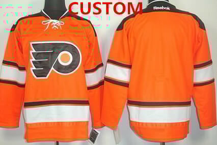 Custom Philadelphia Flyers Jersey Name And Number 2012 Winter Orange Blank Classic