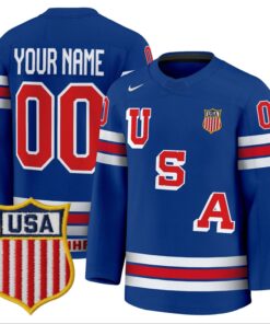 Custom USA Olympic Jersey 2026 Name, Number Premium Hockey Stitched