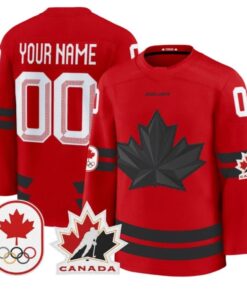 Alternative view of Custom Canada Olympic Jersey Name, Number 2026 Premium Hockey All Stitched