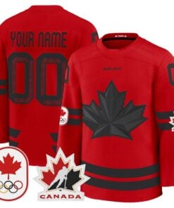 Custom Canada Olympic Jersey Name Number Premium Hockey 2026 Stitched Red