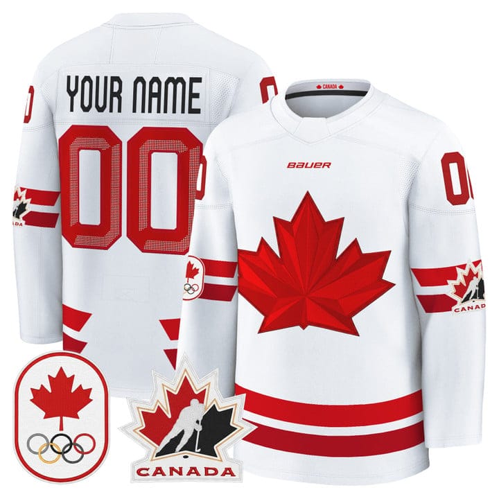 Custom Canada Olympic Jersey Name, Number Premium Hockey 2026 Stitched - Image 4