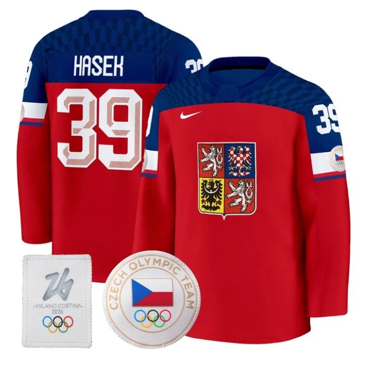 Dominik Hasek Jersey #39 Czechia Olympic 2026 Premium Hockey All Stitched 6 Dominik Hasek Jersey 39 Czechia Olympic 2026 Premium Hockey All Stitched Red