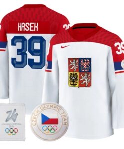 Alternative view of Dominik Hasek Jersey #39 Czechia Olympic 2026 Premium Hockey All Stitched