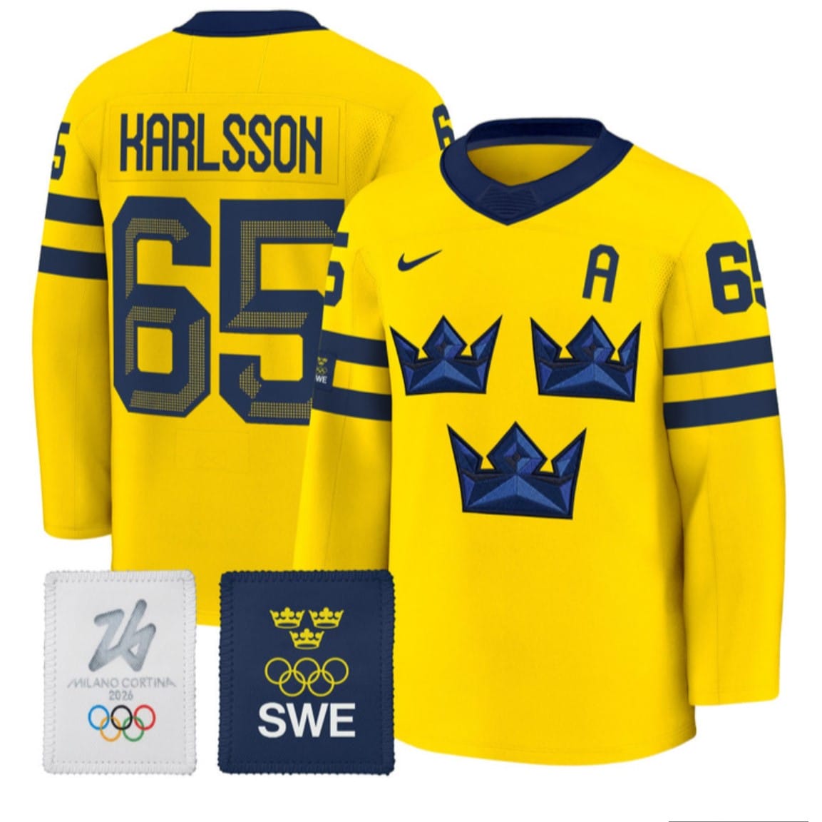 Erik Karlsson Jersey #65 Sweden Olympic 2026 Premium All Stitched 7 Erik Karlsson Jersey 65 Sweden Olympic 2026 Premium All Stitched Gold