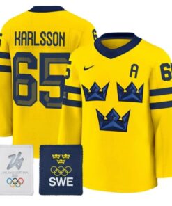 Erik Karlsson Jersey #65 Sweden Olympic 2026 Premium Hockey All Stitched