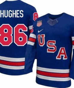 Jack Hughes Jersey #86 Team USA Winter Olympics 2026 Premium Hockey Stitched Royal