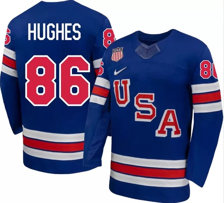 Jack Hughes Jersey #86 Team USA Winter Olympics 2026 Premium Hockey Stitched Royal 1 Jack Hughes Jersey #86 Team USA Winter Olympics 2026 Premium Hockey Stitched Royal