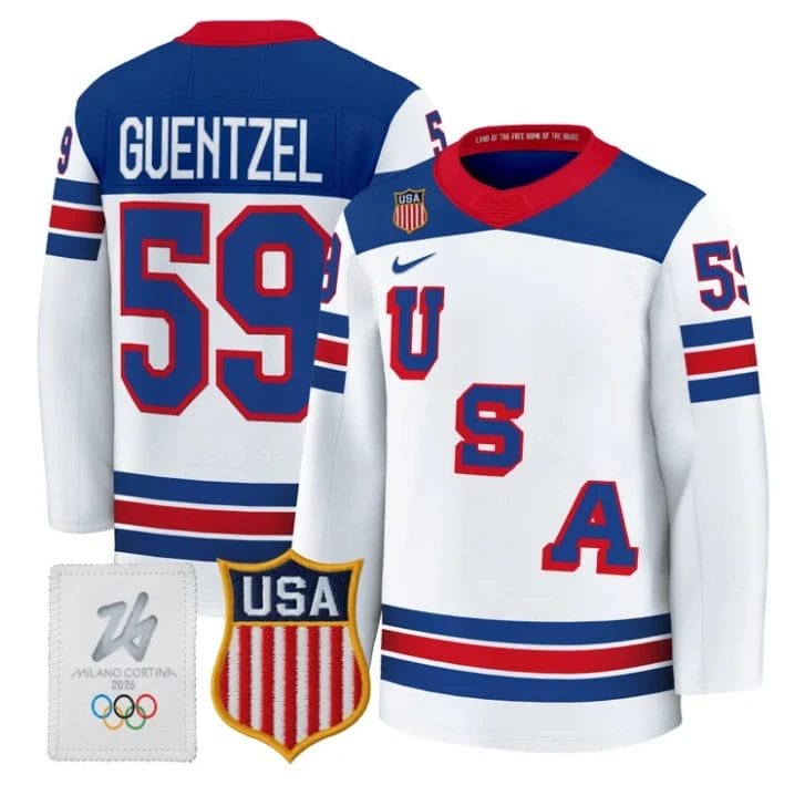 Jake Guentzel Jersey #59 USA Olympic 2026 Premium Hockey All Stitched - Image 2